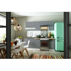 Virtuves komplekts TIFFANY 220, pelēks glancēts